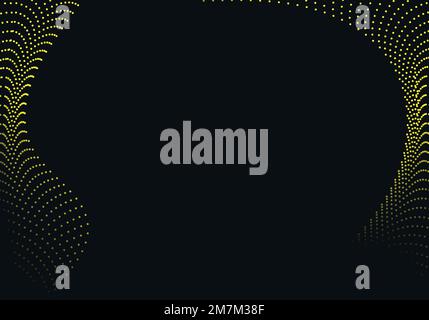 Poster di sfondo a punti astratti con dinamica. Illustrazione del vettore di rete della tecnologia. Illustrazione Vettoriale