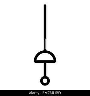 EPEE Icon line isolata su sfondo bianco. Icona sottile nera piatta sullo stile moderno. Simbolo lineare e tratto modificabile. Semplice e pixel perfetto Illustrazione Vettoriale
