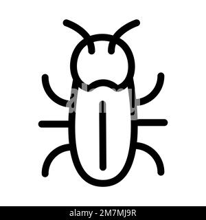 Linea di icone di insetto isolata su sfondo bianco. Icona sottile nera piatta sullo stile moderno. Simbolo lineare e tratto modificabile. Semplice e pixel perfe Illustrazione Vettoriale