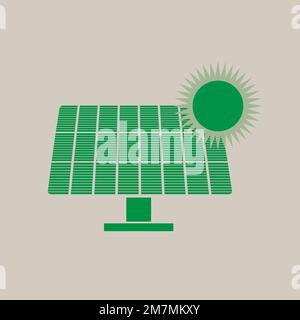 Simbolo dell'icona del pannello solare. Energia solare. Illustrazione vettoriale Illustrazione Vettoriale