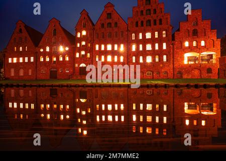 Antico magazzino di sale a Lübeck Foto Stock