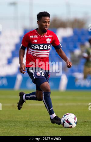 ANGEL GOMES di LOSC Lille corrono con la palla, durante la partita, LOSC Lille vs SC Cambuur match alla Pinatar Arena di San Pedro del Pinatar, Regione o Foto Stock