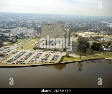 Una vista aerea del nuovo Portsmouth Naval Hospital. Base: Portsmouth Stato: Virginia (VA) Nazione: Stati Uniti d'America (USA) Foto Stock