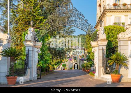 Giardino del Grand Hotel Des Iles Borromees, Stresa, Lago maggiore, Piemonte, Italia Foto Stock