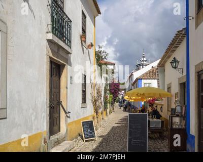 Ristorante a Obidos, Portogallo, Europa Foto Stock