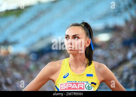 Iryna Herashchenko (Ucraina). Donne High Jump. Campionato europeo di Monaco 2022 Foto Stock