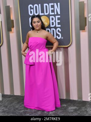 Beverly Hills, Stati Uniti. 10th Jan, 2023. Emily Uribe arriva per il 80th° Golden Globe Awards al Beverly Hilton di Beverly Hills, California, martedì 10 gennaio 2023. Foto di Jim Ruymen/UPI Credit: UPI/Alamy Live News Foto Stock