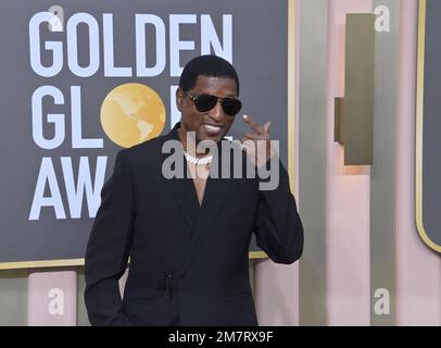Beverly Hills, Stati Uniti. 10th Jan, 2023. Babyface arriva per il 80th° Golden Globe Awards al Beverly Hilton di Beverly Hills, California, martedì 10 gennaio 2023. Foto di Jim Ruymen/UPI Credit: UPI/Alamy Live News Foto Stock