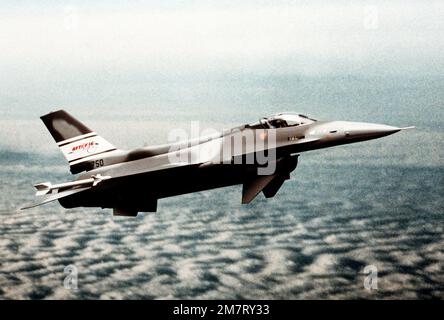 Il concetto di un artista di uno schema di verniciatura camuffato proposto per l'aeromobile AFTI (Advanced fighter Technology Integration) F-16.(pag-F-16AFTI). Paese: Sconosciuto Foto Stock