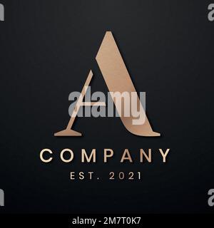 Elegante vettore di logo aziendale con un disegno di lettera Illustrazione Vettoriale