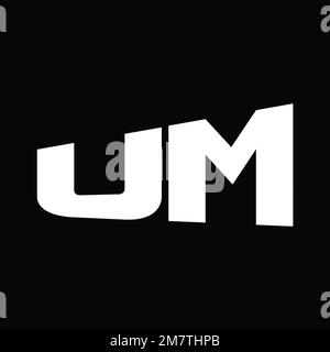 UM Logo monogramma grande alfabeto vettore immagini modello di disegno Foto Stock