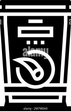 illustrazione del vettore icona di aloe vera in polvere Illustrazione Vettoriale