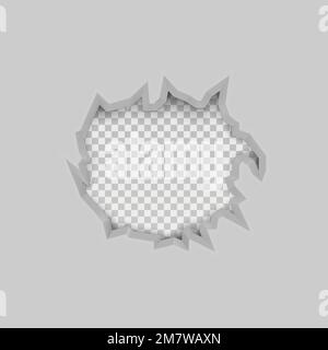 Parete con foro. Illustrazione vettoriale. EPS 10. Illustrazione Vettoriale