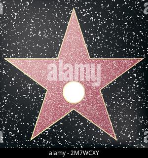 Walk of fame star. Stella hollywood. Illustrazione vettoriale. Illustrazione Vettoriale