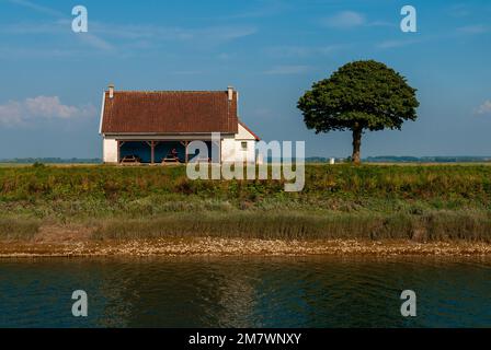 Paesaggio della baia di Somme : Rifugio picardie Foto Stock