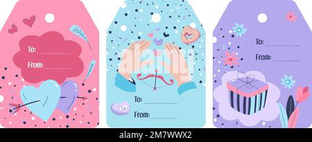 Biglietti d'auguri o etichette con linee per il rilevamento Illustrazione Vettoriale