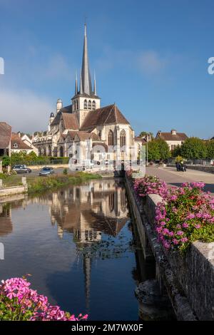 Les Riceys (Francia nord-orientale): Il villaggio è composto da tre villaggi, Riceys-Bas, Riceys Haute-Rive e Riceys-Haut nella valle del Laigne Foto Stock