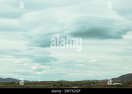 Vista su Puerto Natales. Patagonia Foto Stock