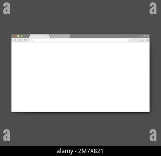 Moderno design della finestra del browser isolato su sfondo bianco. Illustrazione vettoriale. EPS 10. Illustrazione Vettoriale