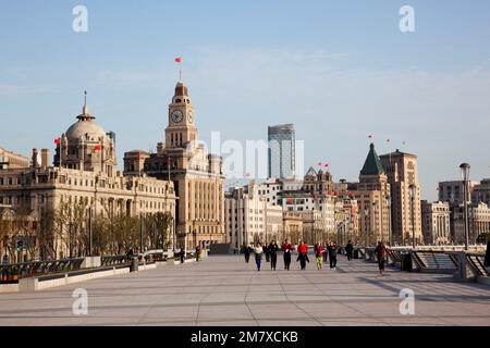 Il bund a Shanghai Foto Stock