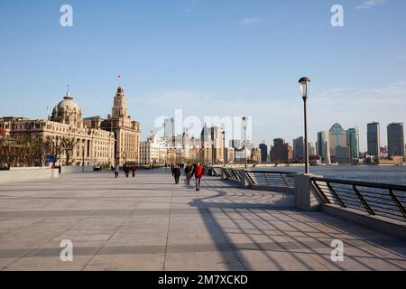 Il bund a Shanghai Foto Stock