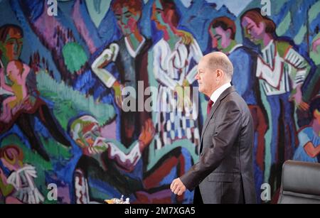 Berlino, Germania. 11th Jan, 2023. Il Cancelliere OLAF Scholz (DOCUP) partecipa alla riunione del Gabinetto federale presso l'Ufficio del Cancelliere. Credit: dpa Picture Alliance/Alamy Live News Foto Stock