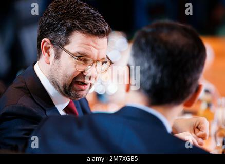 Berlino, Germania. 11th Jan, 2023. Marco Buschmann (FDP), Ministro federale della giustizia, durante la riunione settimanale del gabinetto del governo federale nella Cancelleria federale di Berlino. 01/11/2023. Credit: dpa Picture Alliance/Alamy Live News Foto Stock