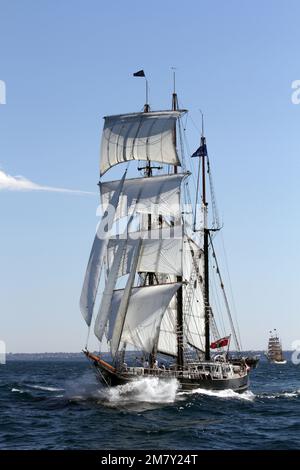 Barquentine Spirit of New Zealand al via della gara, a sud di Sydney, 2013 Foto Stock