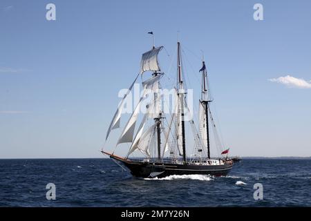 Barquentine Spirit of New Zealand al via della gara, a sud di Sydney, 2013 Foto Stock