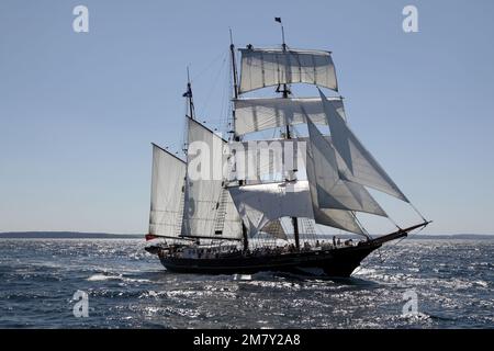 Barquentine Spirit of New Zealand al via della gara, a sud di Sydney, 2013 Foto Stock