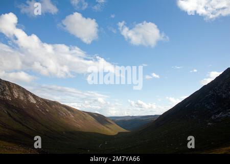 Vista serale di Glen Rosa, l'isola di Arran Ayrshire Scozia Foto Stock