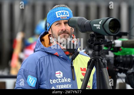 Allenatore federale Mark KIRCHNER (GER), immagine singola, motivo singolo tagliato, ritratto, ritratto, verticale. IBU Biathlon World Cup Men 20km individuale il 11th gennaio 2023 a Ruhpolding, Stagione 2022/23. ? Foto Stock