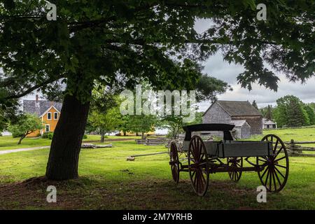 La fattoria PERLEY, re Landing, storico villaggio anglofoni, il principe William parrocchia, Fredericton, New Brunswick, Canada, AMERICA DEL NORD Foto Stock