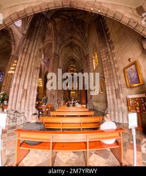 all'interno di una chiesa gotica, l'espiatorio in messico guadalajara, è possibile vedere le finiture Foto Stock