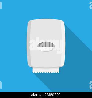 Dispenser di carta assorbente su parete soldato su sfondo bianco. Illustrazione vettoriale. EPS 10. Illustrazione Vettoriale