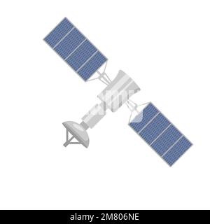 Icona del satellite isolata su sfondo bianco. Illustrazione vettoriale. EPS 10. Illustrazione Vettoriale