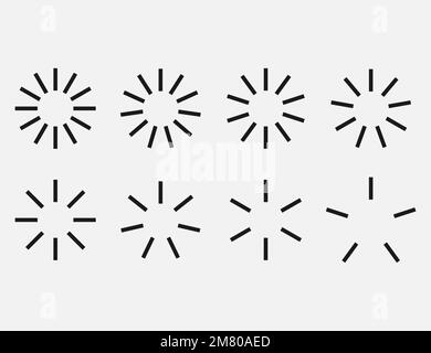 Set effetto radiale Starburst e Sunburst. Illustrazione vettoriale. EPS 10. Illustrazione Vettoriale