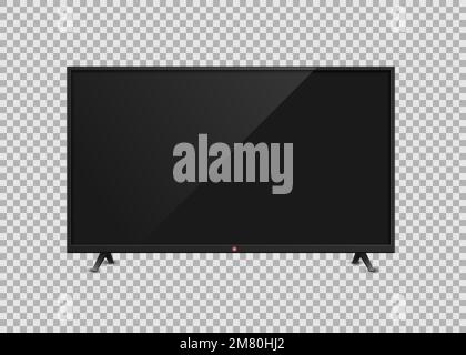 4k schermo tv. Mockup dello schermo del dispositivo. Schermo tv LCD o LED. Illustrazione vettoriale. EPS 10. Illustrazione Vettoriale