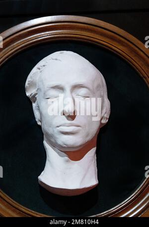 Maschera di morte di Frederic Chopin 1810-1849, Compositore polacco; nel Museo Czartoryski, Cracovia Polonia Europa Foto Stock