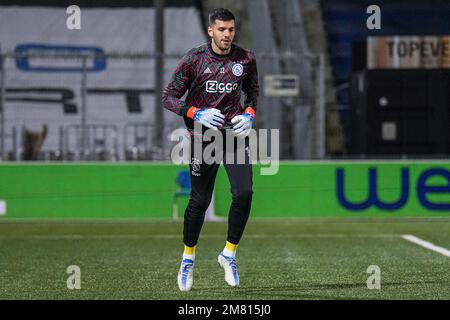 DEN BOSCH, PAESI BASSI - GENNAIO 11: Portiere Geronimo Rulli di Ajax durante la partita olandese Toto KNVB Cup Round 2 tra FC Den Bosch e Ajax allo Stadion de Vliert il 11 Gennaio 2023 a Den Bosch, Paesi Bassi (Foto di Rene Nijhuis/Orange Pictures) Foto Stock