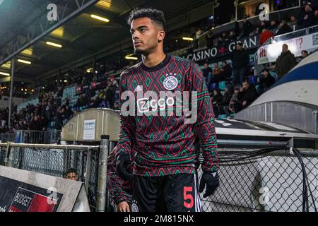 DEN BOSCH, PAESI BASSI - GENNAIO 11: Owen Wijndal di Ajax durante la partita olandese Toto KNVB Cup Round 2 tra FC Den Bosch e Ajax allo Stadion de Vliert il 11 Gennaio 2023 a Den Bosch, Paesi Bassi (Foto di Rene Nijhuis/Orange Pictures) Foto Stock