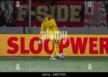 DEN BOSCH, PAESI BASSI - GENNAIO 11: Portiere Geronimo Rulli di Ajax durante la partita olandese Toto KNVB Cup Round 2 tra FC Den Bosch e Ajax allo Stadion de Vliert il 11 Gennaio 2023 a Den Bosch, Paesi Bassi (Foto di Rene Nijhuis/Orange Pictures) Foto Stock