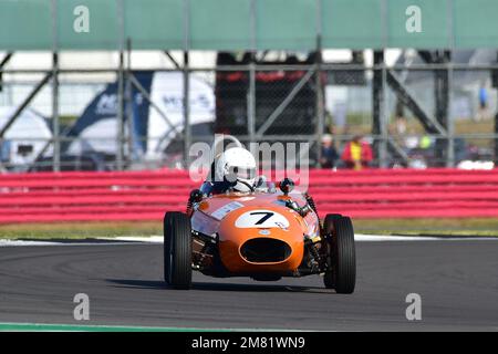 Duncan Rabagliati, Alexis HF1, Historic Formula Junior, FJHRA, Formula Junior Historic Racing Association, una gara di venti minuti sul Gran Premio Foto Stock