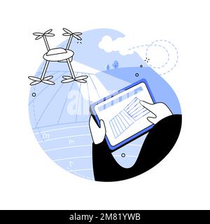 Immagini aeree droni isolati illustrazioni vettoriali cartoni animati. Illustrazione Vettoriale