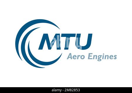 MTU Aero Engines, Logo, sfondo bianco Foto Stock