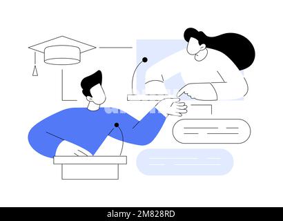 Discutere l'illustrazione del vettore di concetto astratto del club. Illustrazione Vettoriale