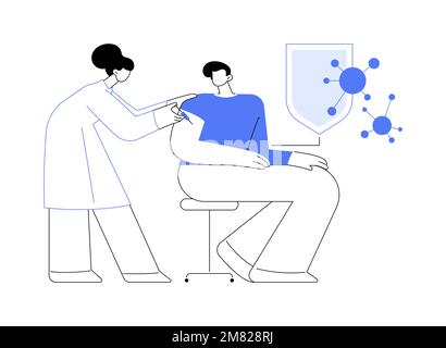 Vaccinazione di adulti concetto astratto illustrazione vettoriale. Illustrazione Vettoriale