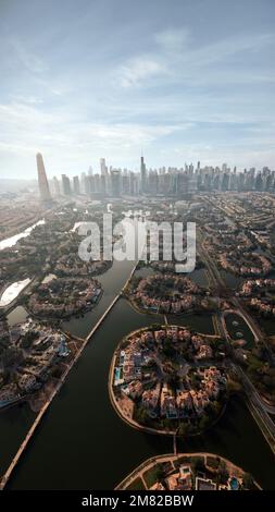 Jumeirah Island Clusters, Luxury Residential Living a Dubai nel mese di aprile 2022 Foto Stock