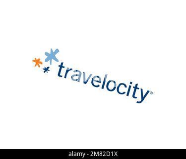 Travel Company, ocity Travel Company, ocity, logo ruotato, sfondo bianco B Foto Stock