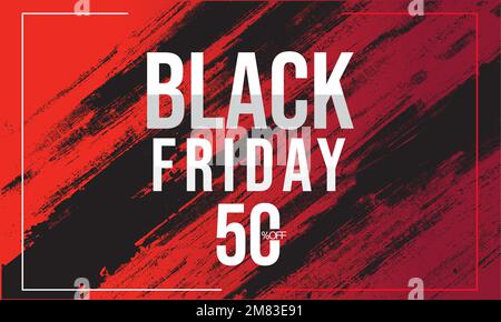 Black Friday offerta di vendita banner copertina design modello Illustrazione Vettoriale